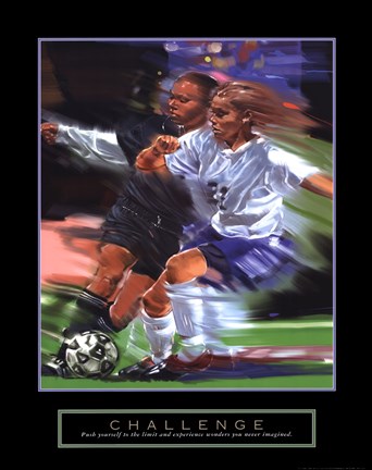 Framed Challenge - Soccer Print