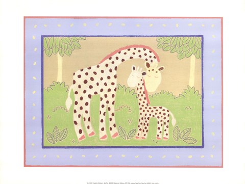 Framed Giraffes Print