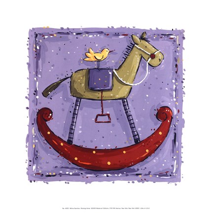 Framed Rocking Horse Print