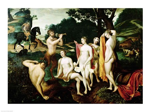Framed Diana bathing Print