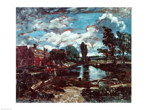 Framed Flatford Mill from a Lock on the Stour, c.1811 Print