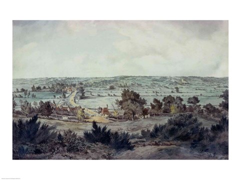 Framed Valley of the Stour, with Stratford St.Mary in the distance Print