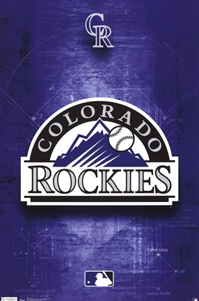 Framed ROCKIES - LOGO 11 Print