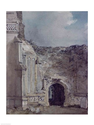 Framed East Bergholt Church: North Archway of the Ruined Tower Print