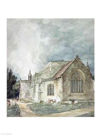 Framed East Bergholt Church, c.1805-11 Print