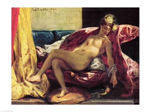 Framed Reclining Odalisque Print