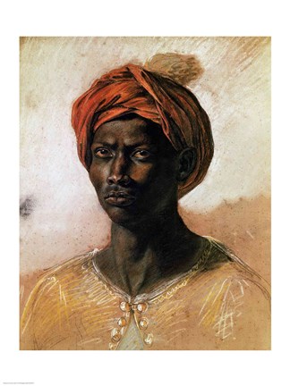 Framed Portrait of a Turk in a Turban, c.1826 Print