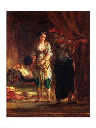 Framed Interior of a Harem in Oran Print