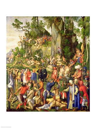 Framed Martyrdom of the Ten Thousand, 1508 Print
