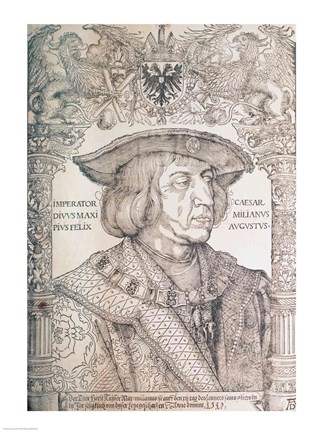 Framed Maximilian I, Emperor of Germany Print
