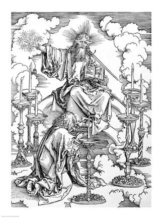 Framed Vision of The Seven Candlesticks from the &#39;Apocalypse&#39; Print