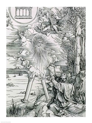 Framed St. John Devouring the Book from the &#39;Apocalypse&#39; Print