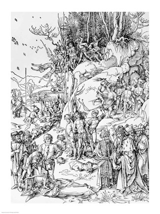 Framed Martyrdom of the Ten Thousand Christians on Mt. Ararat Print