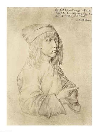 Framed Self portrait at the age of thirteen, 1484 Print
