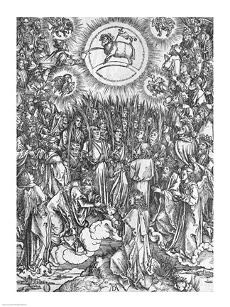 Framed Scene from the Apocalypse, Adoration of the Lamb Print