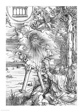 Framed Scene from the Apocalypse, St. John devouring the Book Print