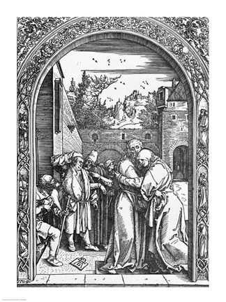 Framed meeting of St. Anne and St. Joachim at the Golden Gate Print