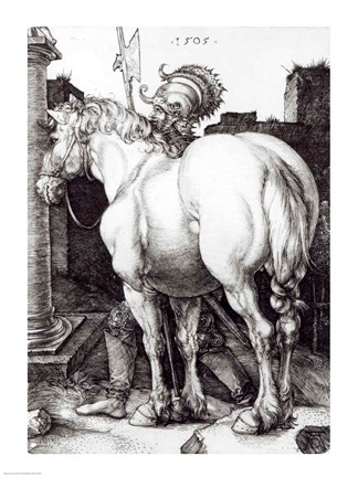 Framed Large Horse, 1509 Print