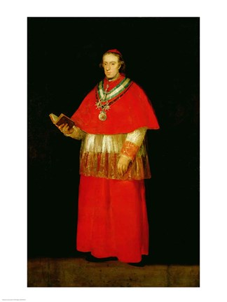 Framed Cardinal Don Luis de Bourbon Print
