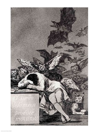 Framed Sleep of Reason Produces Monsters Print