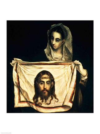 Framed St.Veronica with the Holy Shroud Print