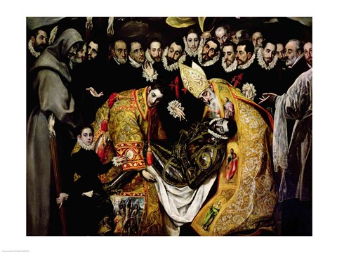 Framed Burial of Count Orgaz Print