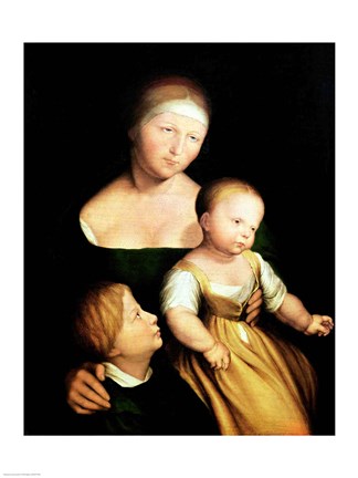 Framed Artist&#39;s Wife and Children, 1528 Print