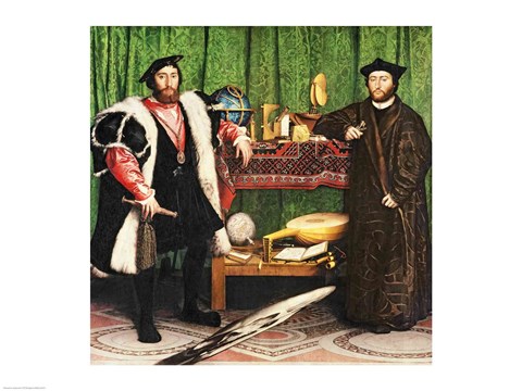 Framed Ambassadors, 1533 Print