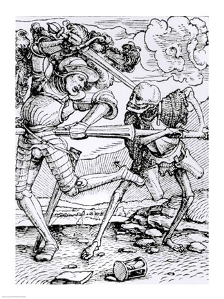 Framed Death and the Knight Print