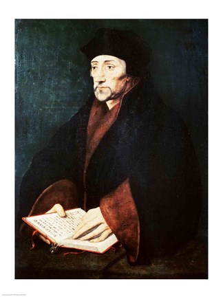 Framed Portrait of Desiderius Erasmus Print