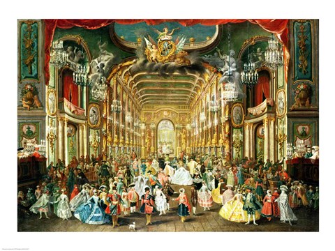 Framed Masked Ball in the Hoftheater, Bonn, 1754 Print