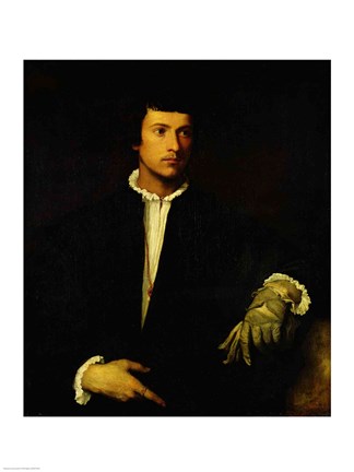 Framed Man with a Glove, c.1520 Print