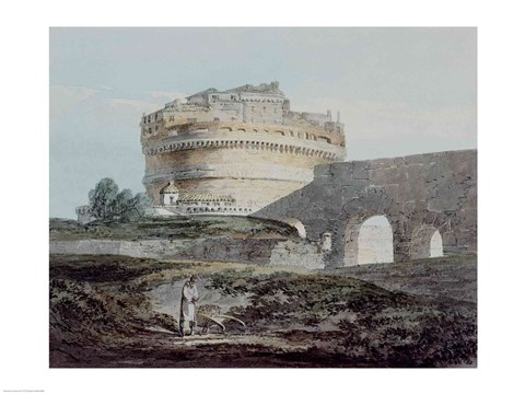 Framed Castle of San Angelo, Rome Print