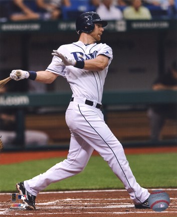 Framed Ben Zobrist 2011 Action Print