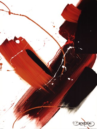 Framed Abstract Merlot Print