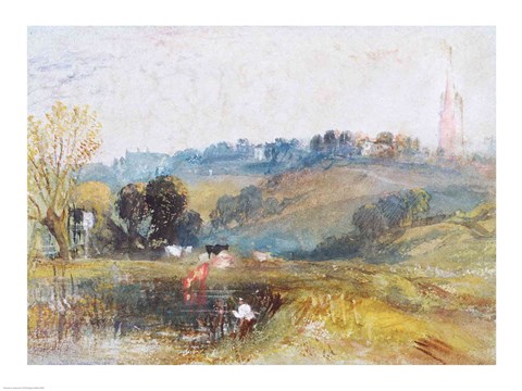 Framed Landscape near Petworth, c.1828 Print