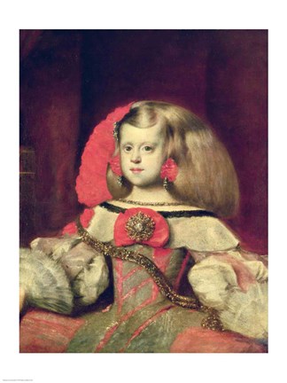 Framed Portrait of the Infanta Margarita Print