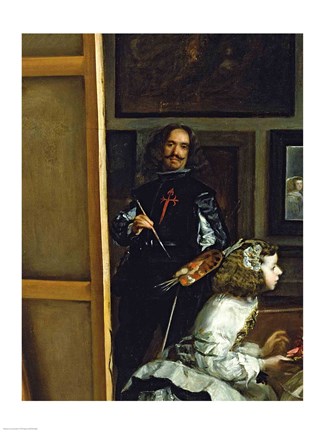 Framed Las Meninas or The Family of Philip IV, c.1656, Detail B Print