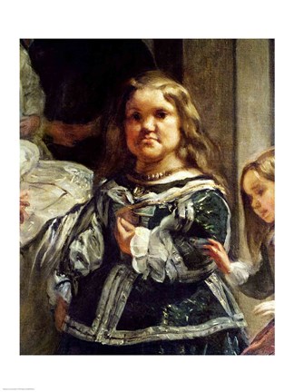 Framed Las Meninas or The Family of Philip IV, c.1656, Detail Right Print