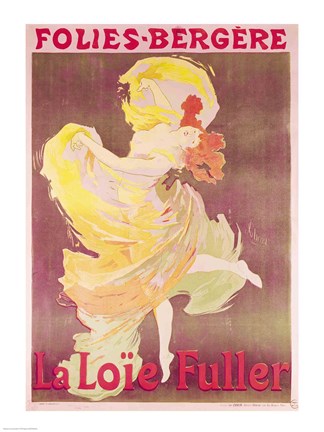 Framed Poster advertising Loie Fuller Print
