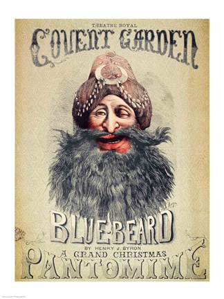 Framed Poster for a Christmas pantomime of &#39;Blue Beard&#39; Print