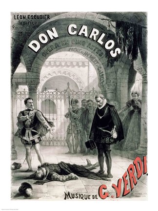 Framed Poster advertising &#39;Don Carlos&#39; Print