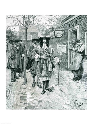 Framed Governor Andros and the Boston People Print