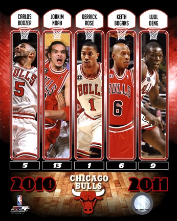 Framed Chicago Bulls Team Comp 2010-11 Print