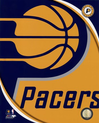 Framed Indiana Pacers Team Logo Print