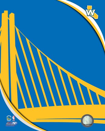 Framed Golden State Warriors Team Logo Print