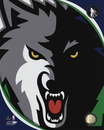 Framed Minnesota Timberwolves Team Logo Print