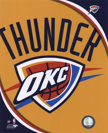 Framed Oklahoma City Thunder Team Logo Print