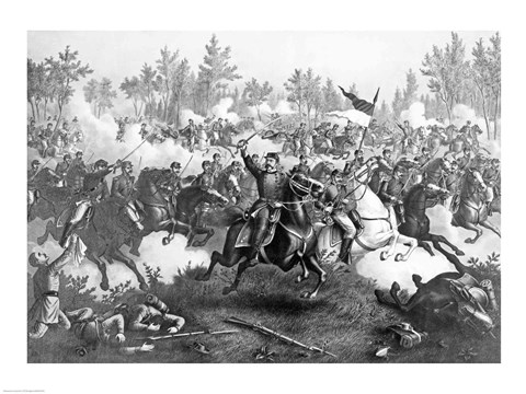 Framed Battle of Cedar Creek Print