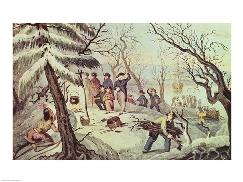 Framed Landing of the Pilgrims at Plymouth, 11th December 1620 Print